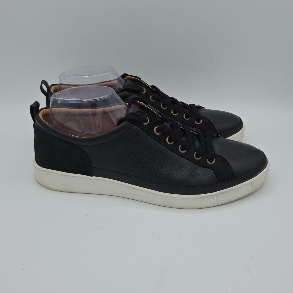 Vionic Winny Lace Up Sneakers Onyx Black Leather Walking Shoes Womens Size 11 - Picture 5 of 8
